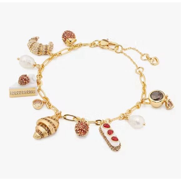 Kate Spade NWT charm bracelet - Patisserie bakery RARE - Picture 3 of 8